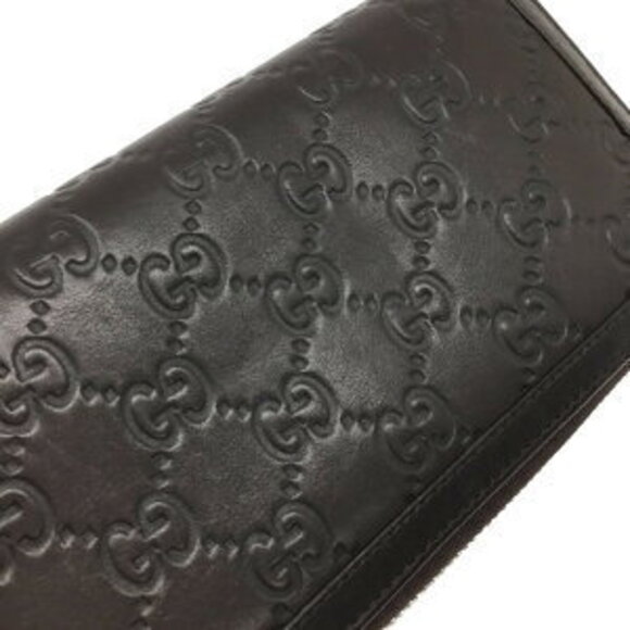 Gucci Shima Leather Long Zip Around Wallet Brown - Picture 6 of 9